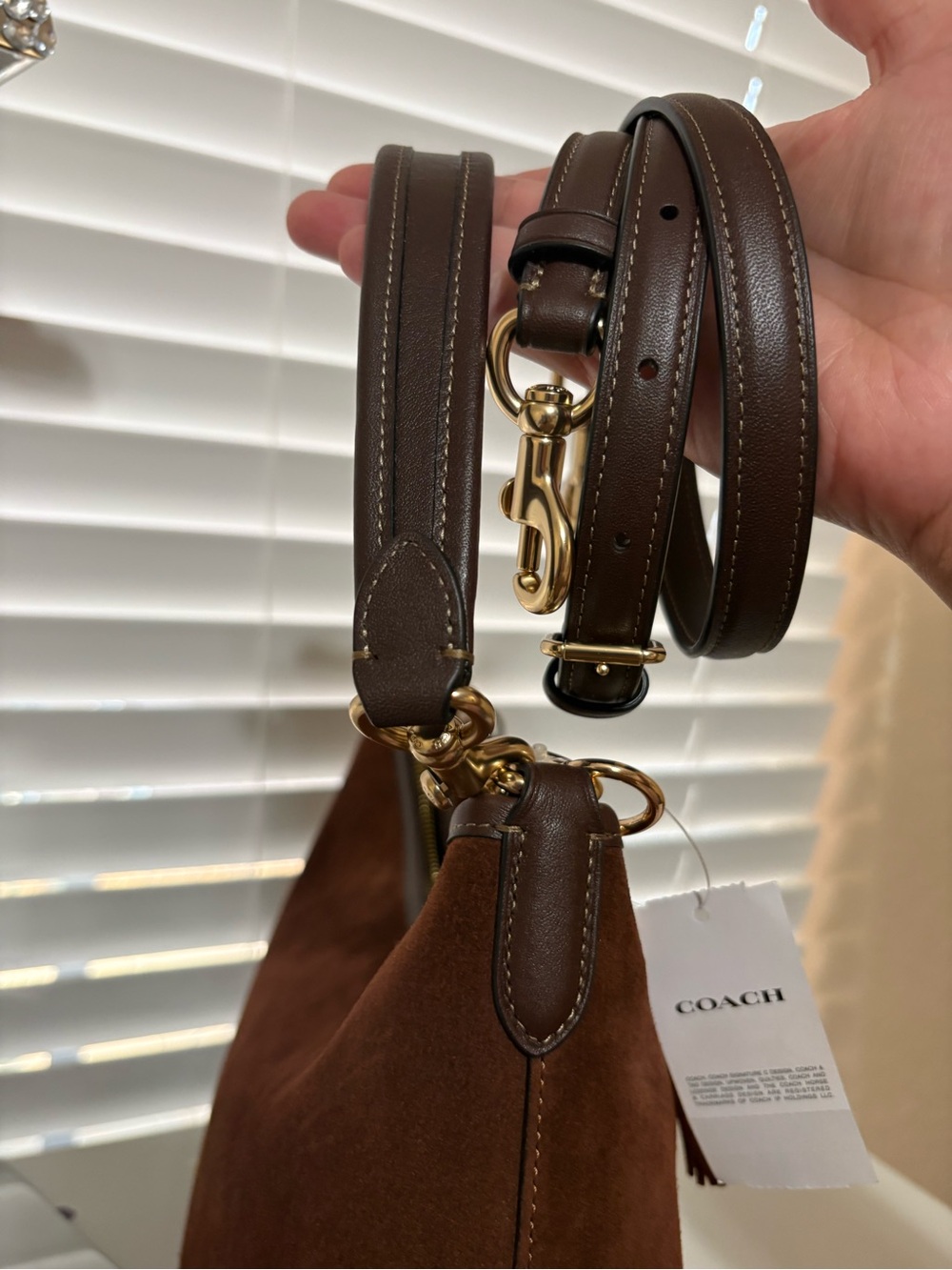 🤎Coach Laurel Bag Suede Shoulder tassel - Picture 5 of 10